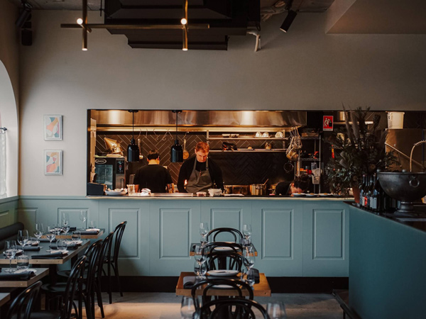 the dining interior of Corella Restaurant in Braddon