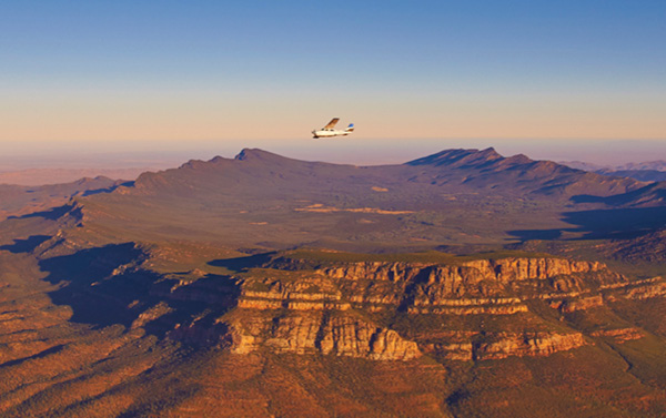 Wilpena Pound from the sky.