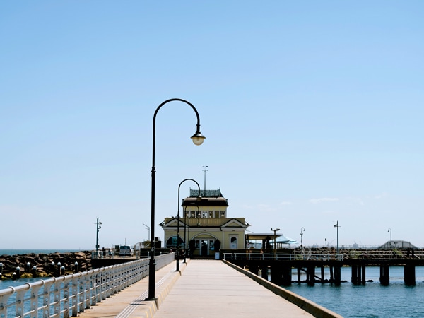 the walkway along St Kilda Pier