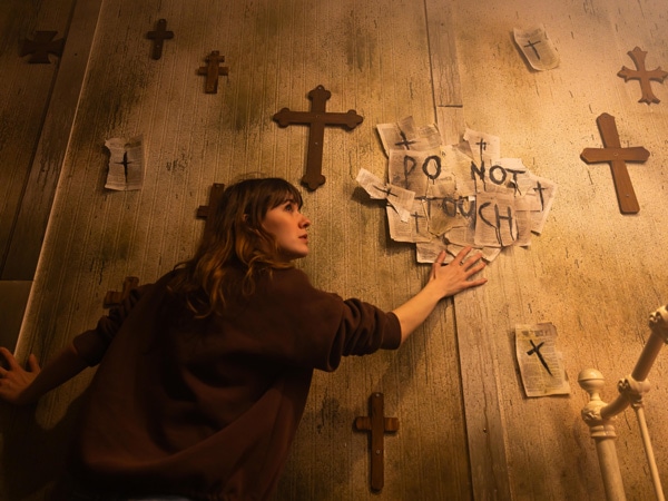 a woman inside The Rush Escape Room in St Kilda
