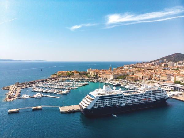 Azamara Cruises making a stop over at Corsice