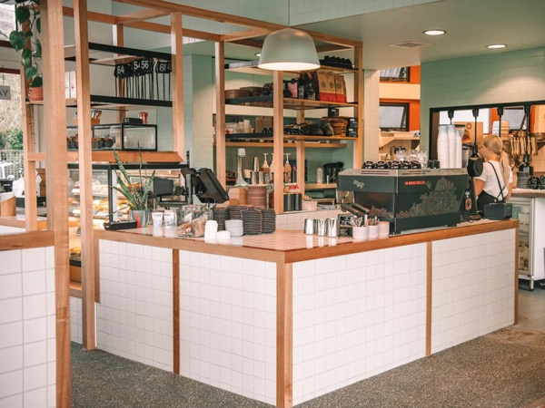 interior of Dune Cafe in Palm Beach