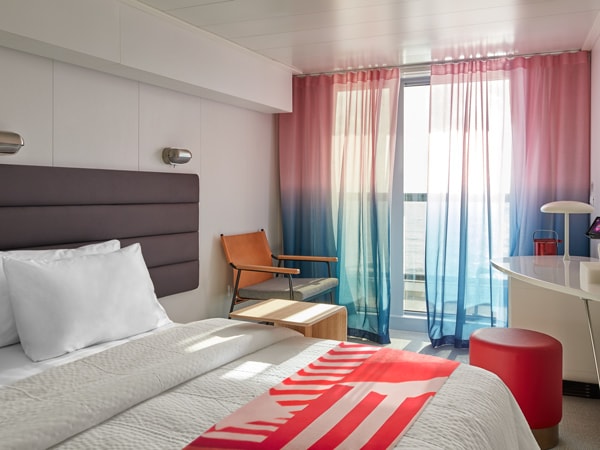 a sea terrace cabin at Virgin Voyages