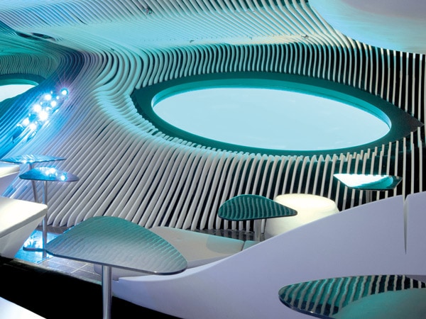 an underwater multi-sensory lounge called Blue Eye