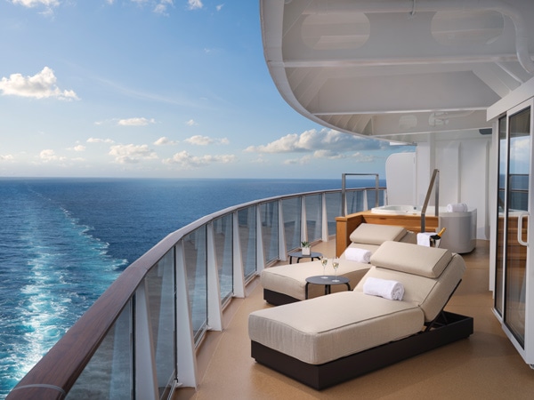 plush lounge chairs at Norwegian Prima Haven cruise ship, Australia