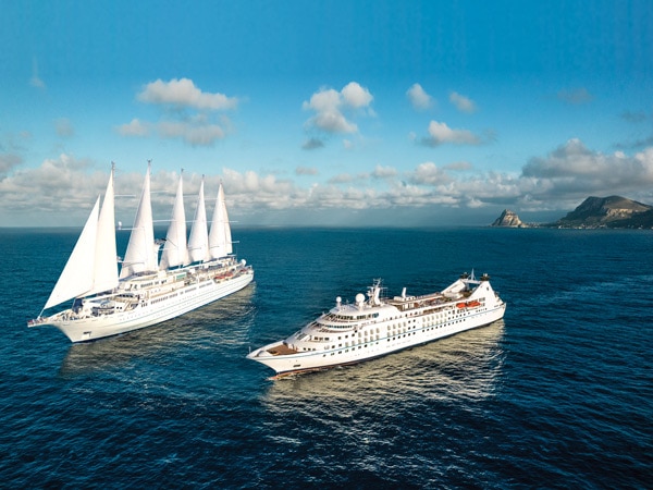 an aerial view of the Wind Class and Star Plus Class yachts