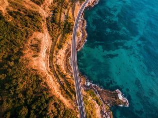 Sea Cliff Bridge NSW from above