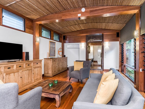 the living room interior at Shambhala at Byron