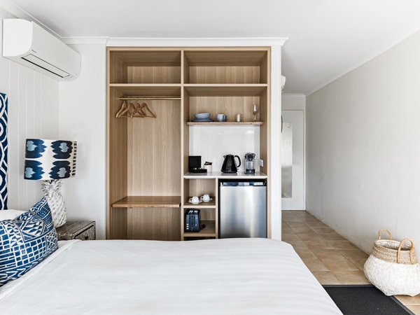 the bedroom at The Lord Byron