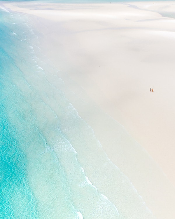 Aerial view of Whitehaven Beach
