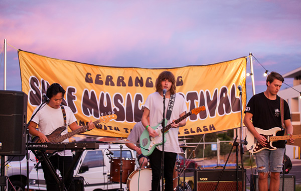 Band playing at SurfLife Festival in Gerringong
