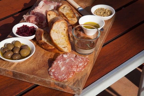 Local produce platter Logan Wines
