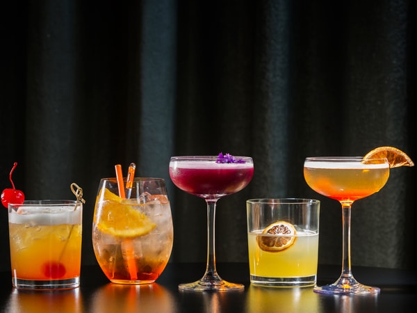 a wide selection of cocktail drinks at Joe's Bar