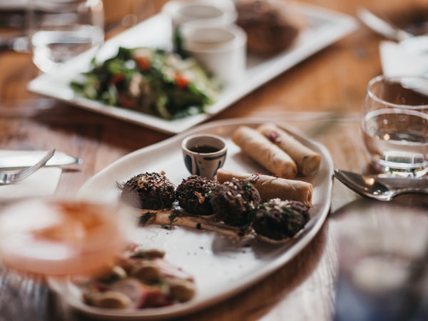 a close-up shot of food plating at The Magpies Nest, Wagga Wagga