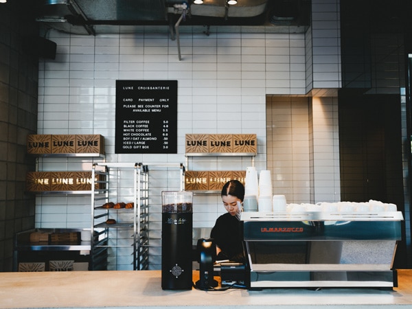 Interior of the Manning Sy Lune Croissanterie.
