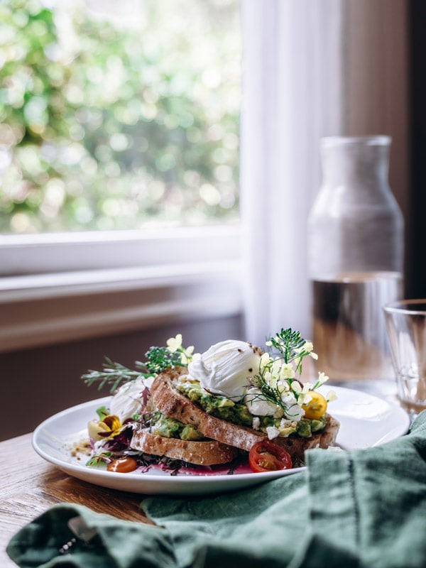 Vegetarian breakfast at Wild Canary cafe Brisbane.