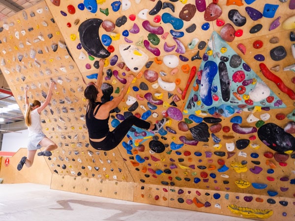 wall climbing at BlocHaus, Fyshwick