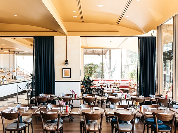 Light filled interiors at Bistro Manly