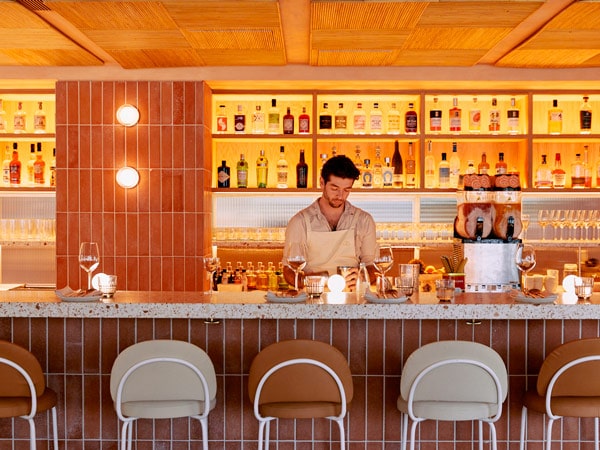 the bar at Lightyears, Byron Bay