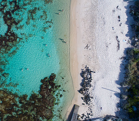 Aerial view of Cottesloe Beach WA