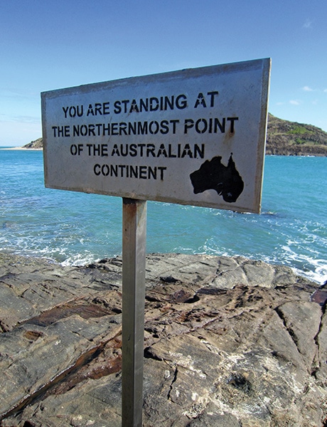 Sign of Australia's northernmost point