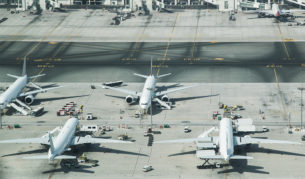 Planes on a tarmac