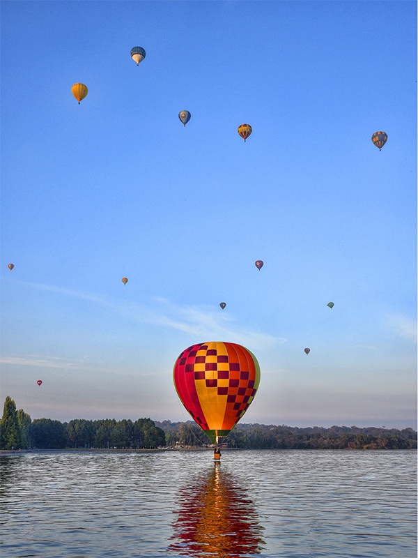 Hot Air Balloon over Canberra