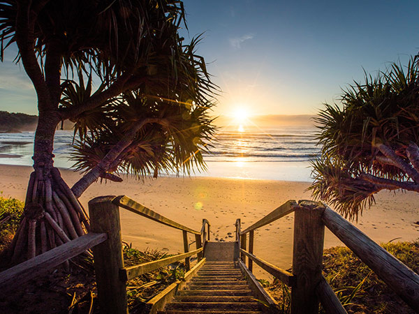 stairs leaading to diggers beach coffs harbour