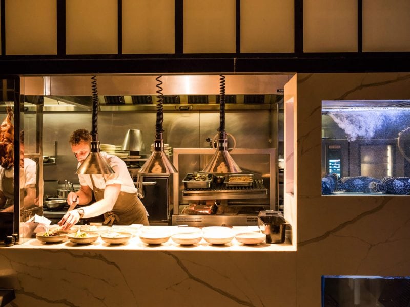 Watch chefs prepare your food from the elegant dining room at Donna Chang in Brisbane.