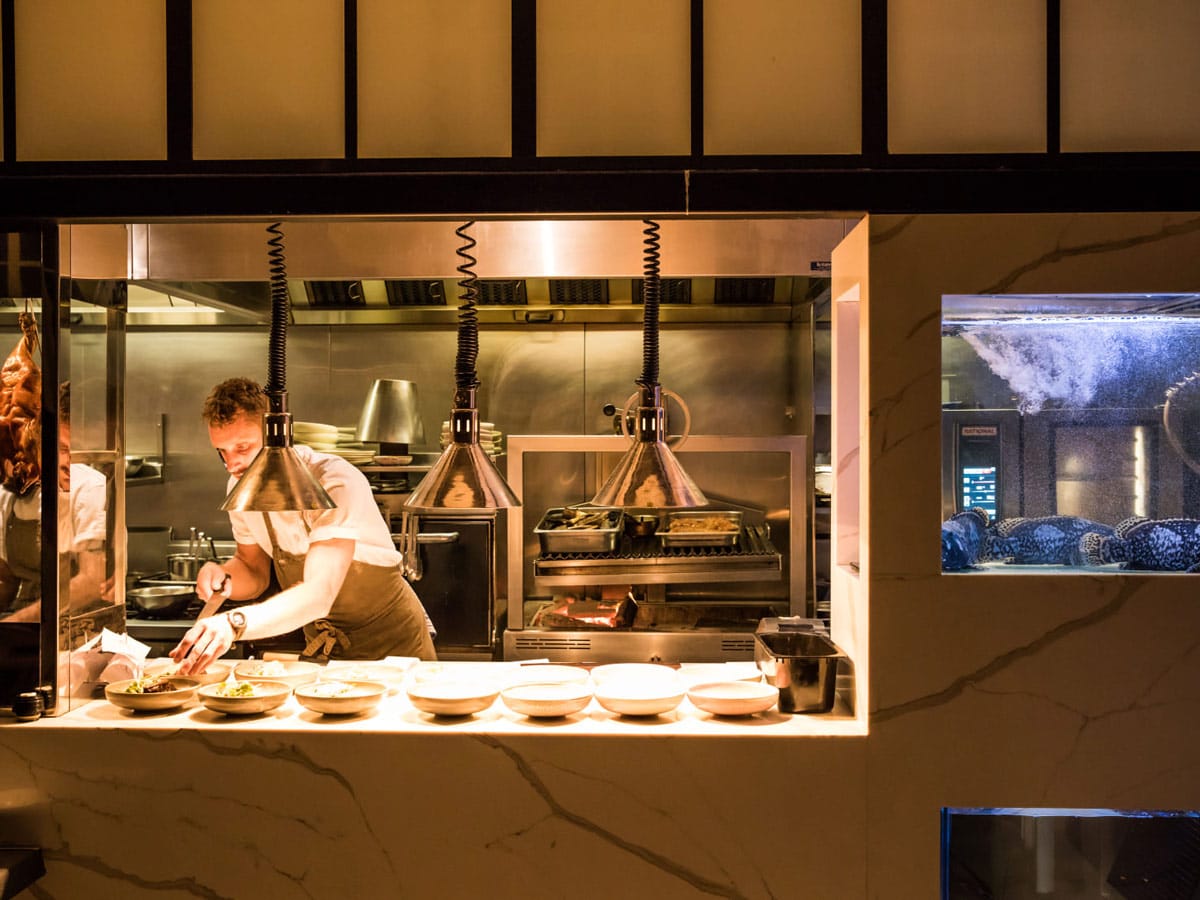 Watch chefs prepare your food from the elegant dining room at Donna Chang in Brisbane.