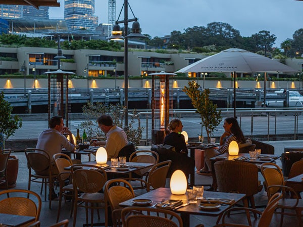 Water views at Il Pontile Sydney