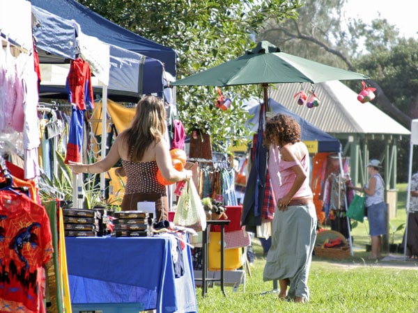 market stalls at Peregian Beach Markets