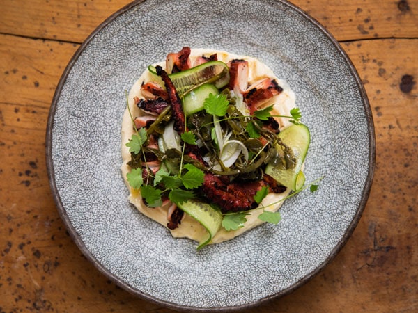 Squid dish at Ploos restaurant in Sydney