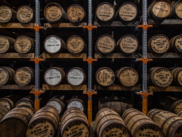 Hellyers Road Distillery barrels