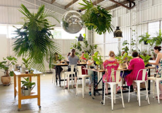 making terrariums at The Soul Pantry