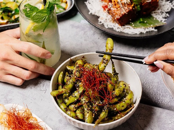 a close-up shot of food at Oh Boy, Bok Choy!
