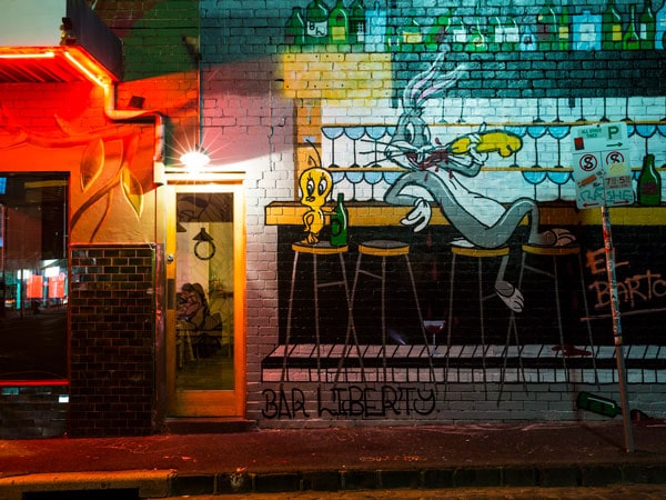 graffiti art outside Bar Liberty, Melbourne