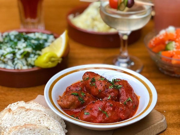 a close-up shot of food at Capers, Thornbury