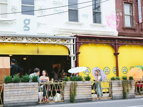 the exterior of Gerald’s Bar, Carlton North