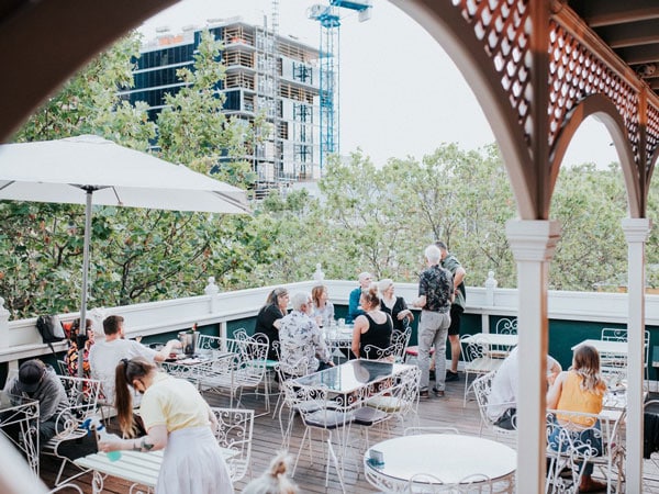 al fresco dining at Madame Brussels, Melbourne