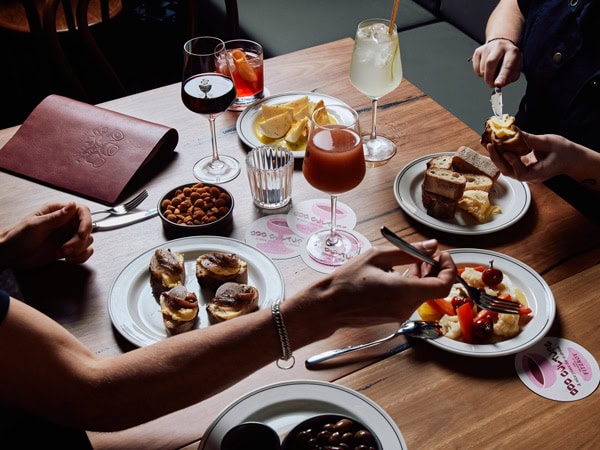 food and drinks on the table at Odd Culture, Fitzroy