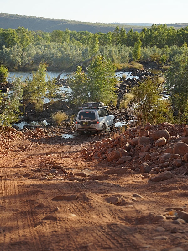 4wd crossing Pentecost Rive, El Questro, East Kimberley