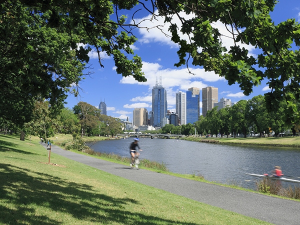 Melbourne by the Yarra River
