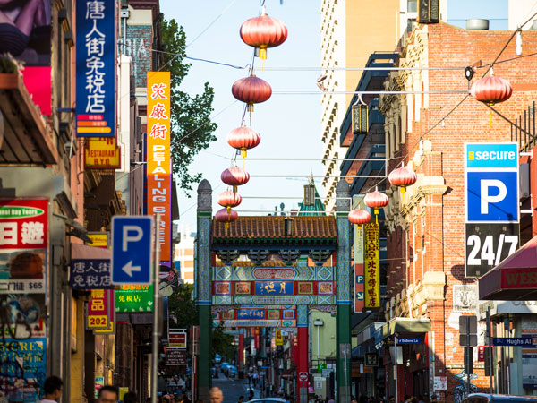 the Melbourne Chinatown