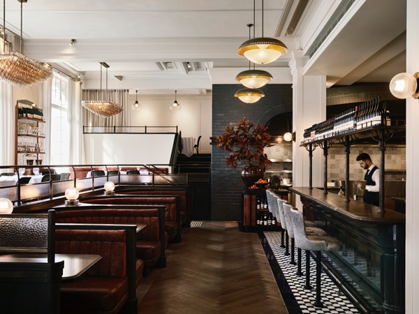 the classy dining interior of Gimlet at Cavendish House, CBD