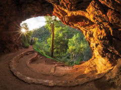 a cave hole at the Morialta Conservation Park