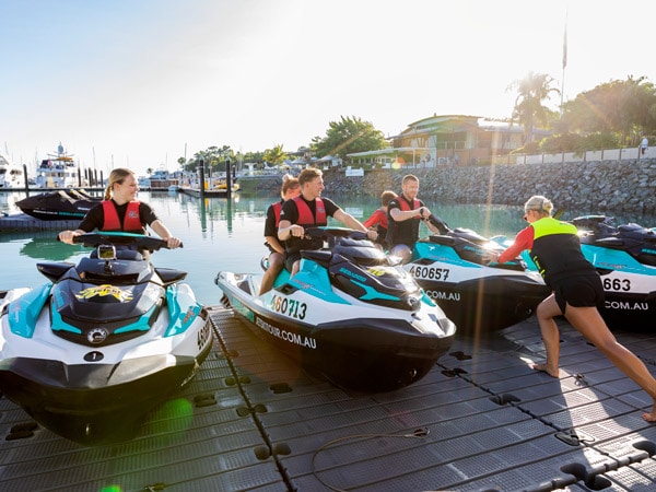 Depart for your jet ski tour Hamilton Island