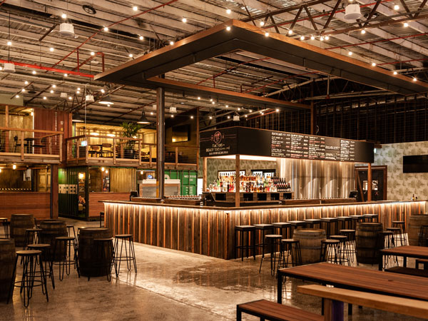 the light-filled bar interior of Moon Dog World, Melbourne