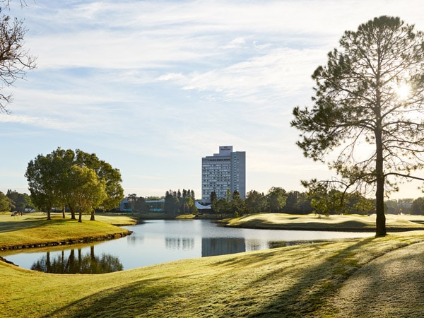 a spacious golf course area at RACV Royal Pines Resort
