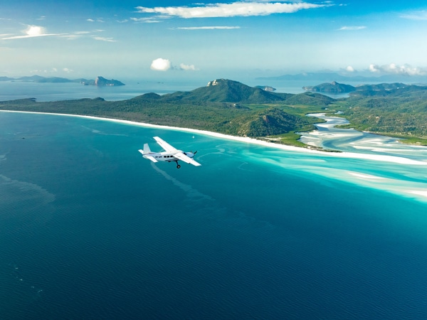 Land at Whitehaven Beach via seaplane
